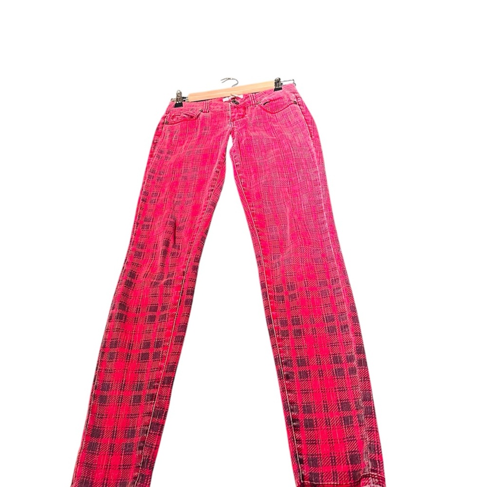 love, Fire Red Plaid Pants